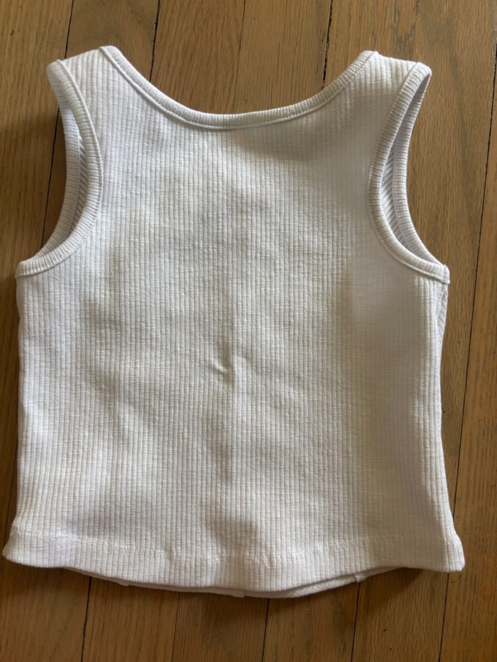 Justice White Ribbed Tank Top - Picture 2 of 2